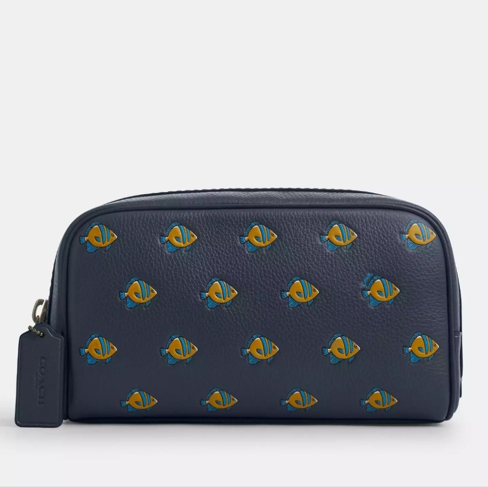 Coach Small Travel Kit with Fish Print CU139